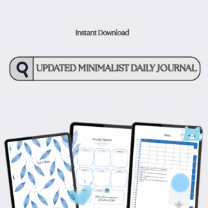 minimalist weekly & monthly digital planner pdf