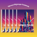 vibrant geometric abstract design notebook