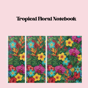tropical floral notebook